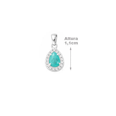 Pingente de Prata com Pedras - 68002