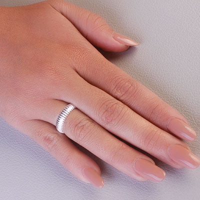 Anel de Prata com Trabalhado - 68013