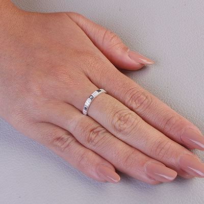 Anel de Prata com Zircônias - 68019