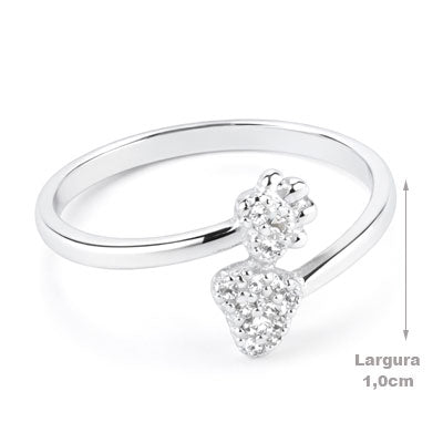 Anel de Prata Pata - 68022