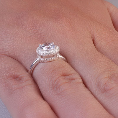 Anel de Prata com Zircônia - 68030