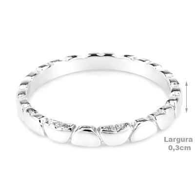 Anel de Prata Coração - 68038