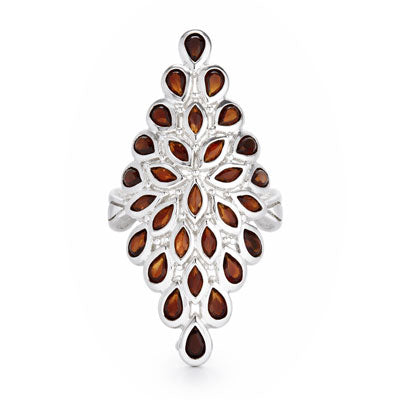 Anel de Prata com Granada - 68048