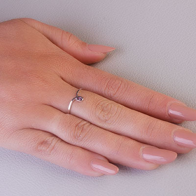 Anel de Prata com Zircônia - 68057