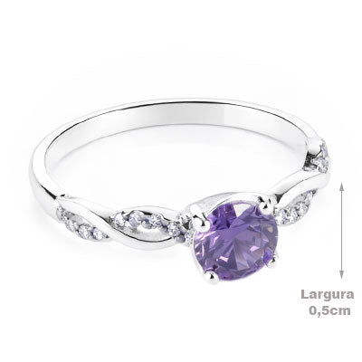 Anel de Prata com Zircônia - 68059 - soprata