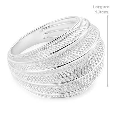 Anel de Prata Trabalhado - 68067