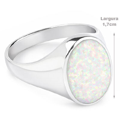 Anel de Prata com Opala - 68070