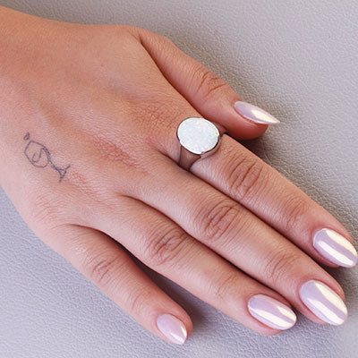 Anel de Prata com Opala - 68070