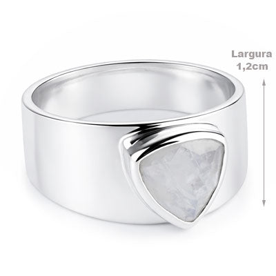 Anel de Prata com Pedra da Lua - 68071