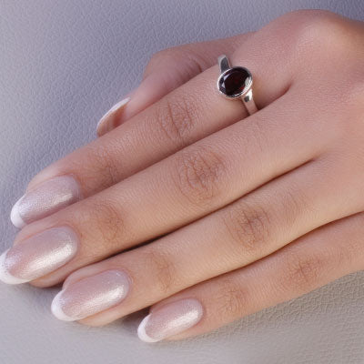 Anel de Prata com Rodolita - 68074