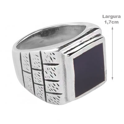 Anel de Prata com Ágata - 68081