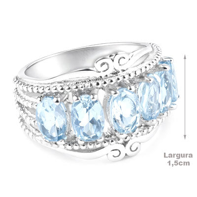 Anel de Prata com Topázio - 68085