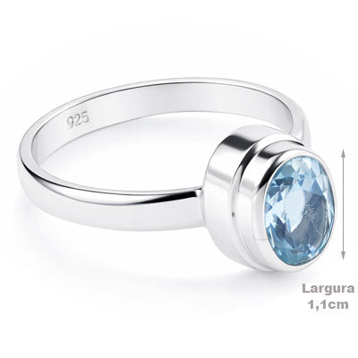 Anel de Prata com Topázio - 68094