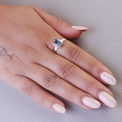 Anel de Prata com Topázio - 68094