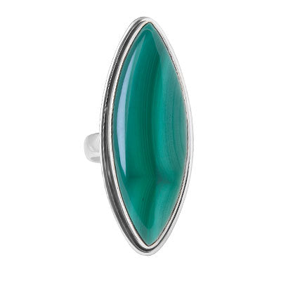 Anel de Prata com Malaquita - 68099