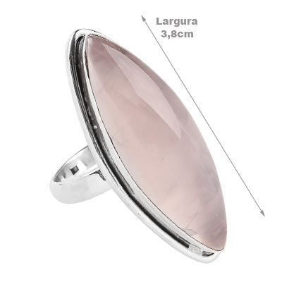 Anel de Prata com Quartzo Rosa - 68100