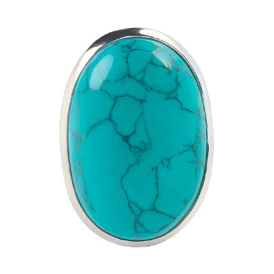 Anel de Prata com Turquesa - 68105