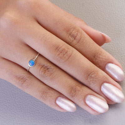 Anel de Prata com Opala- 68106