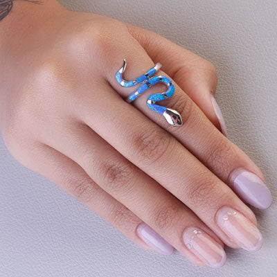 Anel de Prata Serpente/Cobra - 68108