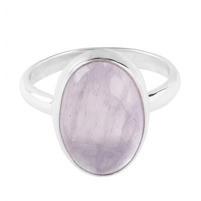 Anel de Prata com Quartzo Rosa - 68112