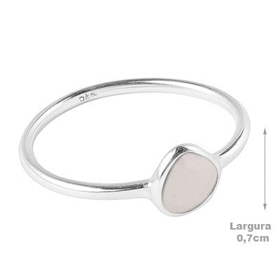 Anel de Prata com Pedra da Lua - 68134