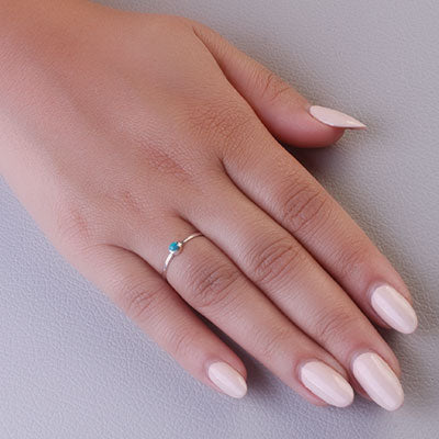 Anel de Prata com Turquesa - 68139