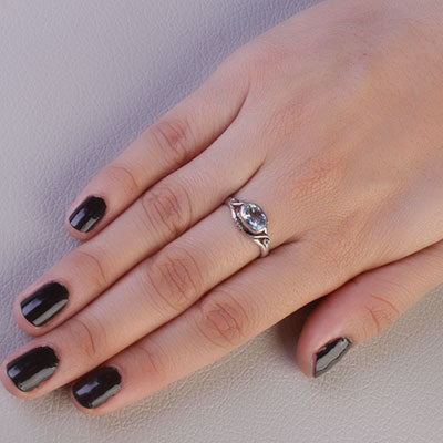 Anel de Prata com Topázio - 68151