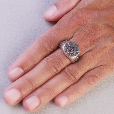 Anel de Prata Maçom - 68162