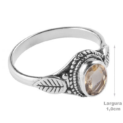 Anel de Prata com Citrino - 68166