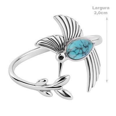 Anel de Prata com Beija-Flor - 68174