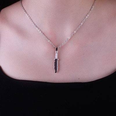 Pingente de Prata Faca - 68180