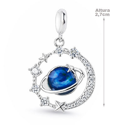 Berloque de Prata Saturno - 68182