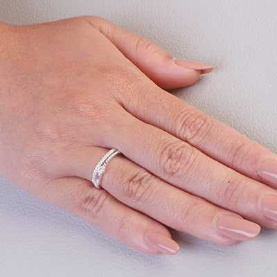 Anel de Prata com Zircônia - 68195