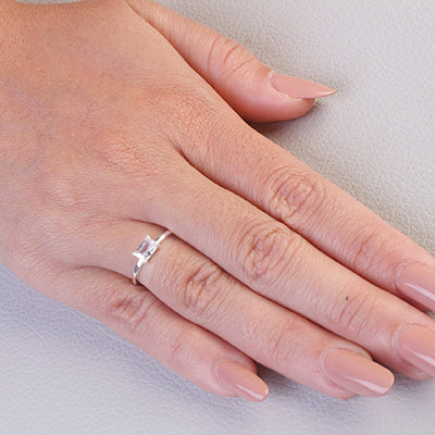 Anel de Prata com Zircônia - 68196