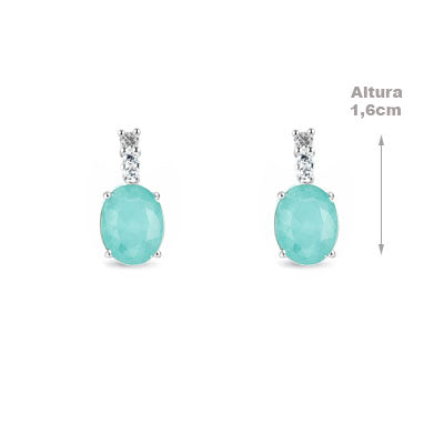 Brinco de Prata com Pedras - 68209