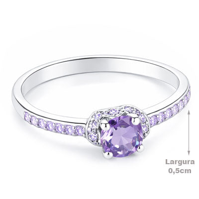 Anel de Prata Solitário - 68217