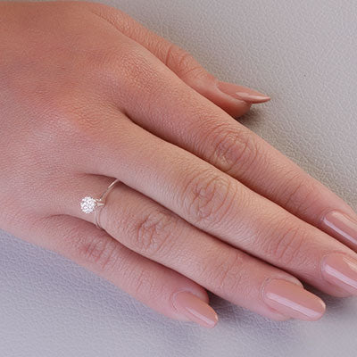 Anel de Prata com Zircônias - 68222