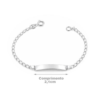 Pulseira de Prata Infantil com Placa - 68224 - soprata