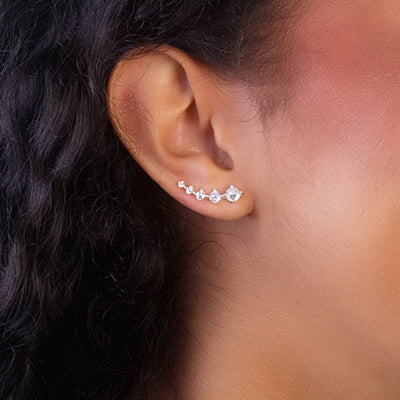 Brinco de Prata Contorno de Orelha (Ear Cuff) - 68302