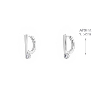 Argola de Prata com Zircônia - 68347