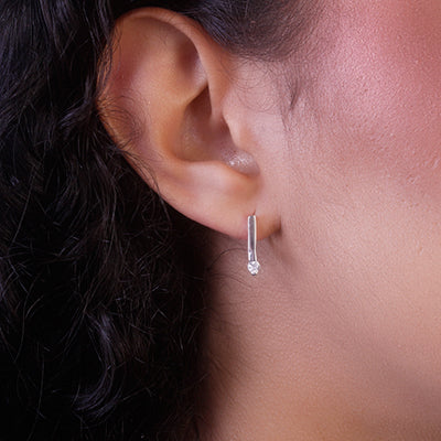 Argola de Prata com Zircônia - 68347