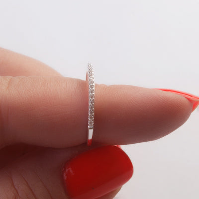 Anel de Prata Aparador com Zircônia - 68351