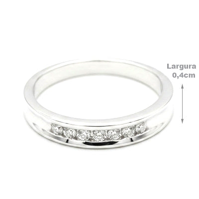 Anel de Prata com Zircônia - 68364