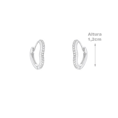 Argola de Prata Coração - 68388
