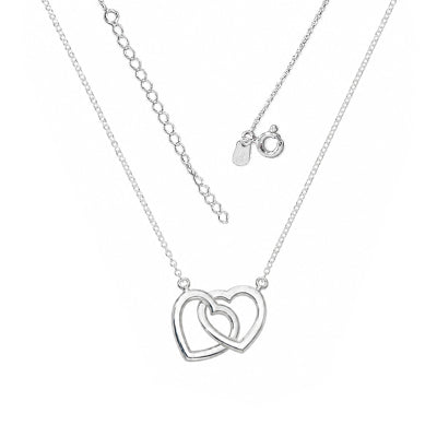 Gargantilha de Prata Corações - 68422