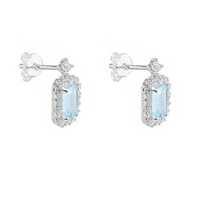 Brinco de Prata com Pedras - 68425