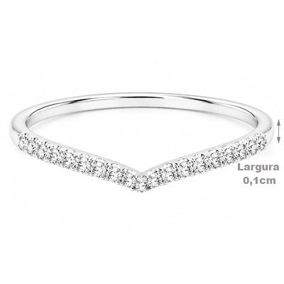 Anel de Prata com Zircônias - 68427