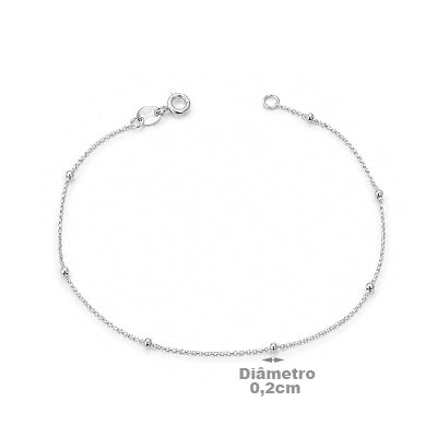 Pulseira de Prata Bolas - 68432