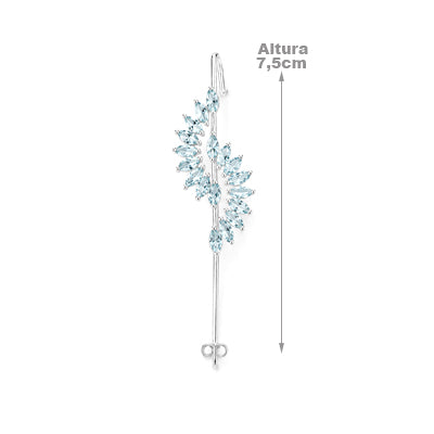 Brinco de Prata Contorno de Orelha(Ear Cuff) -68439