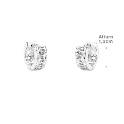 Argola de Prata com Zircônias - 68449